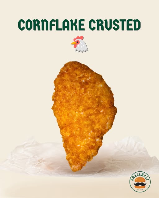 Cornflake-crusted chicken sandwich